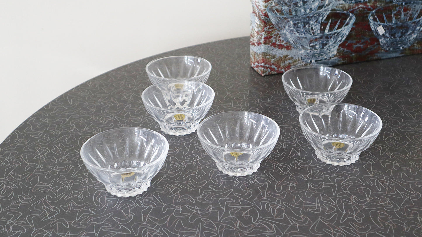 Cristal de Arques 6 piece sauce bowl set