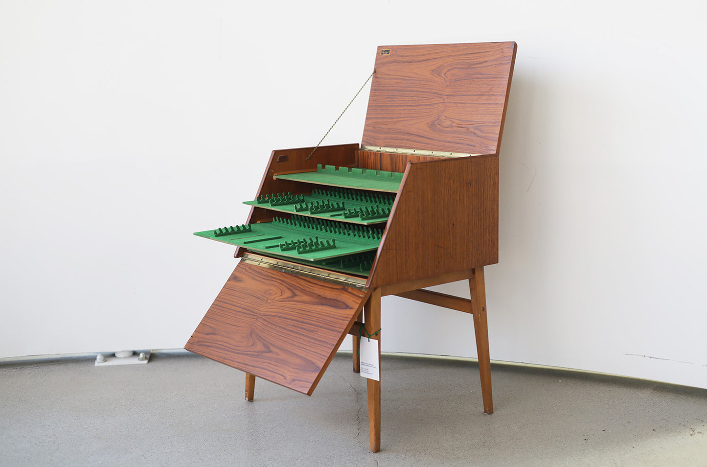 Swedish Teak Flatware Service Cabinet