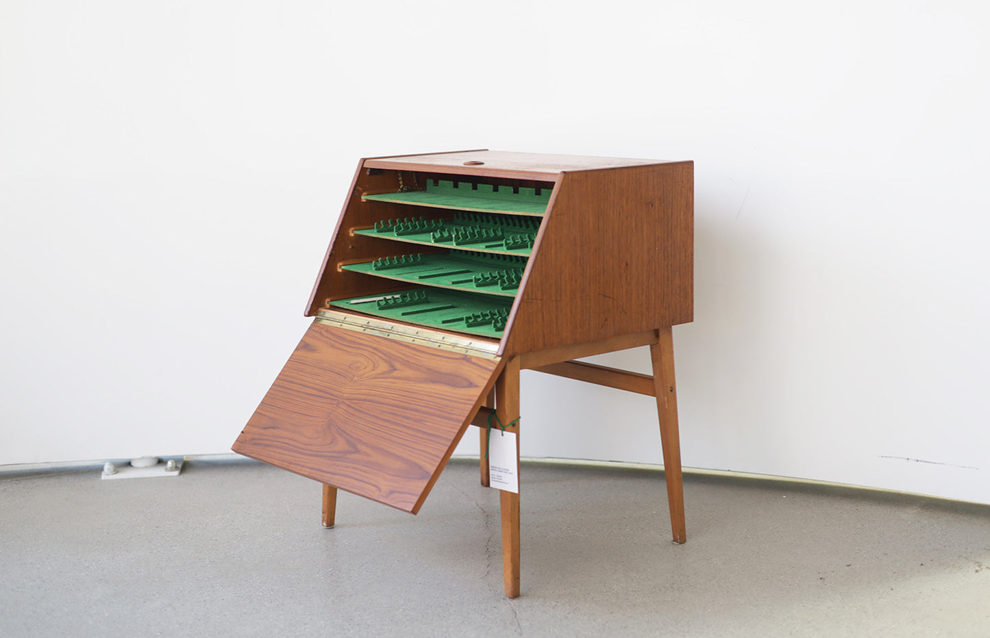 Swedish Teak Flatware Service Cabinet