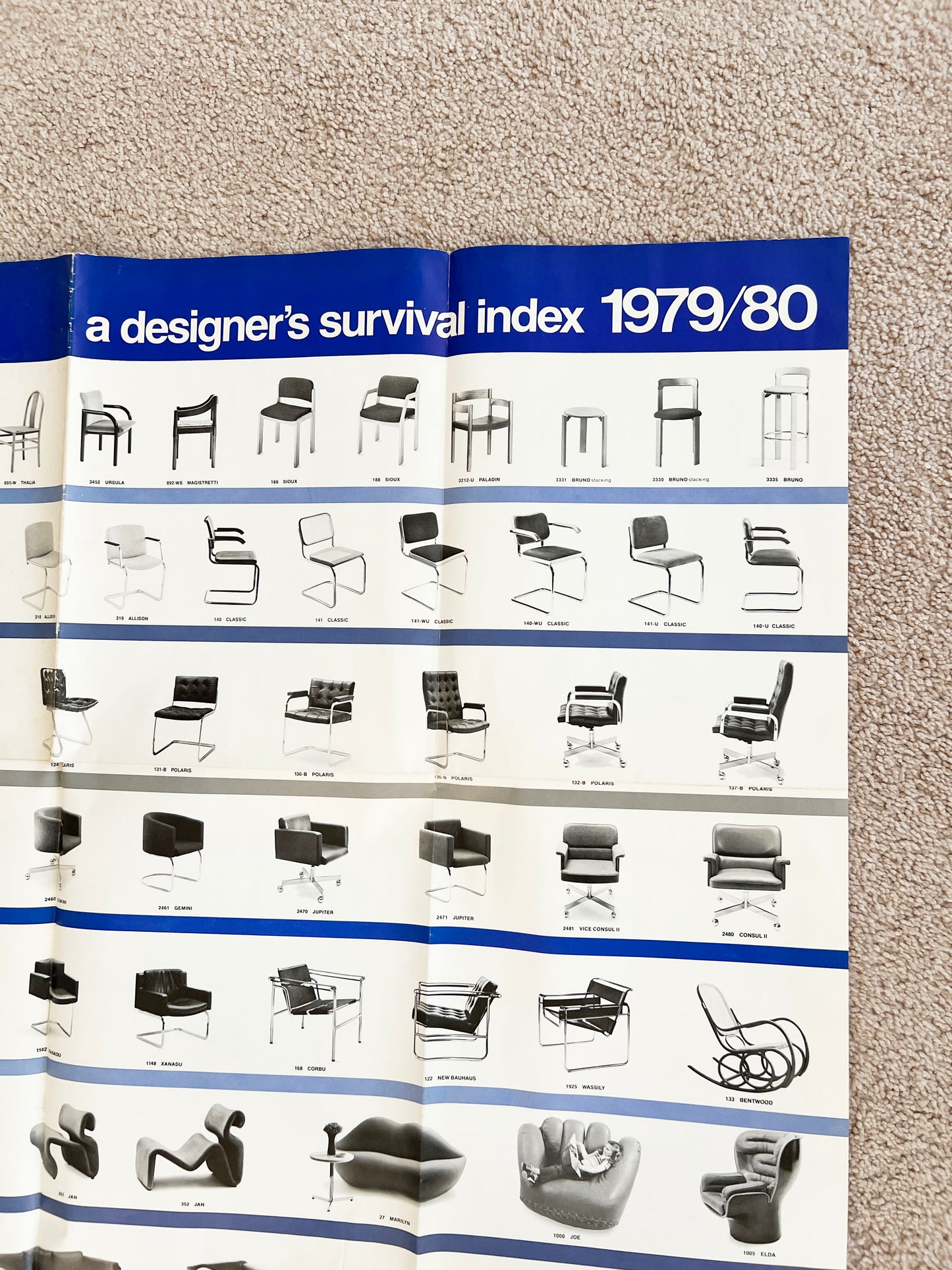 Rare Stendig - A Designer’s Survival index Poster 1979/80