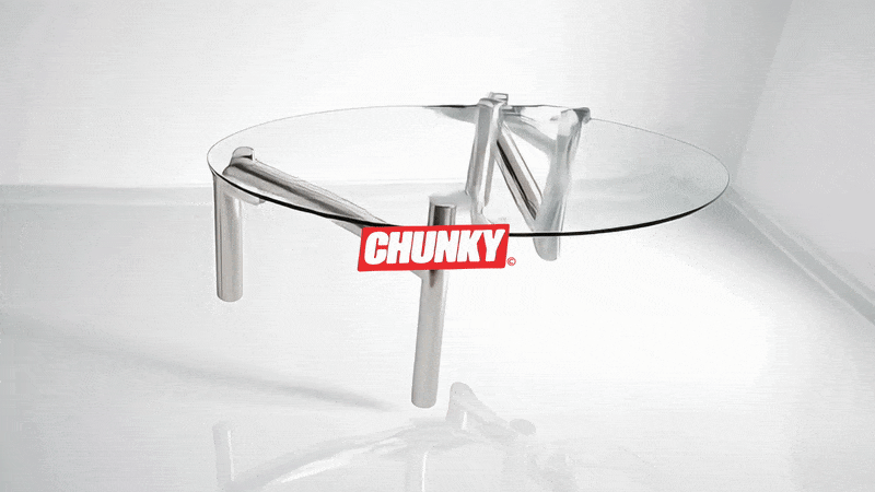 Chunky Stainless Dining Table / 청키 스테인리스 다이닝 테이블