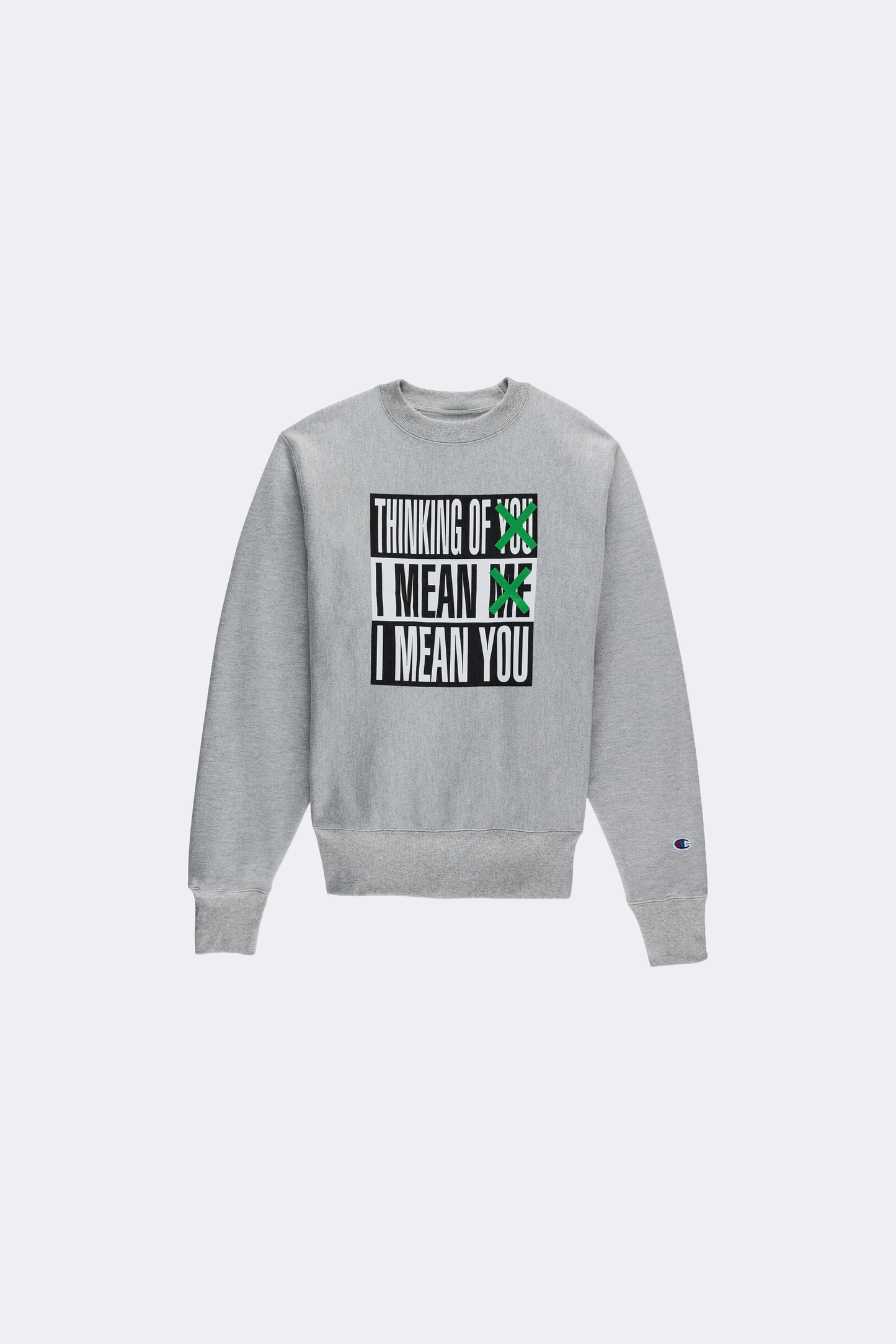 Barbara Kruger Champion Sweatshirt - Gray