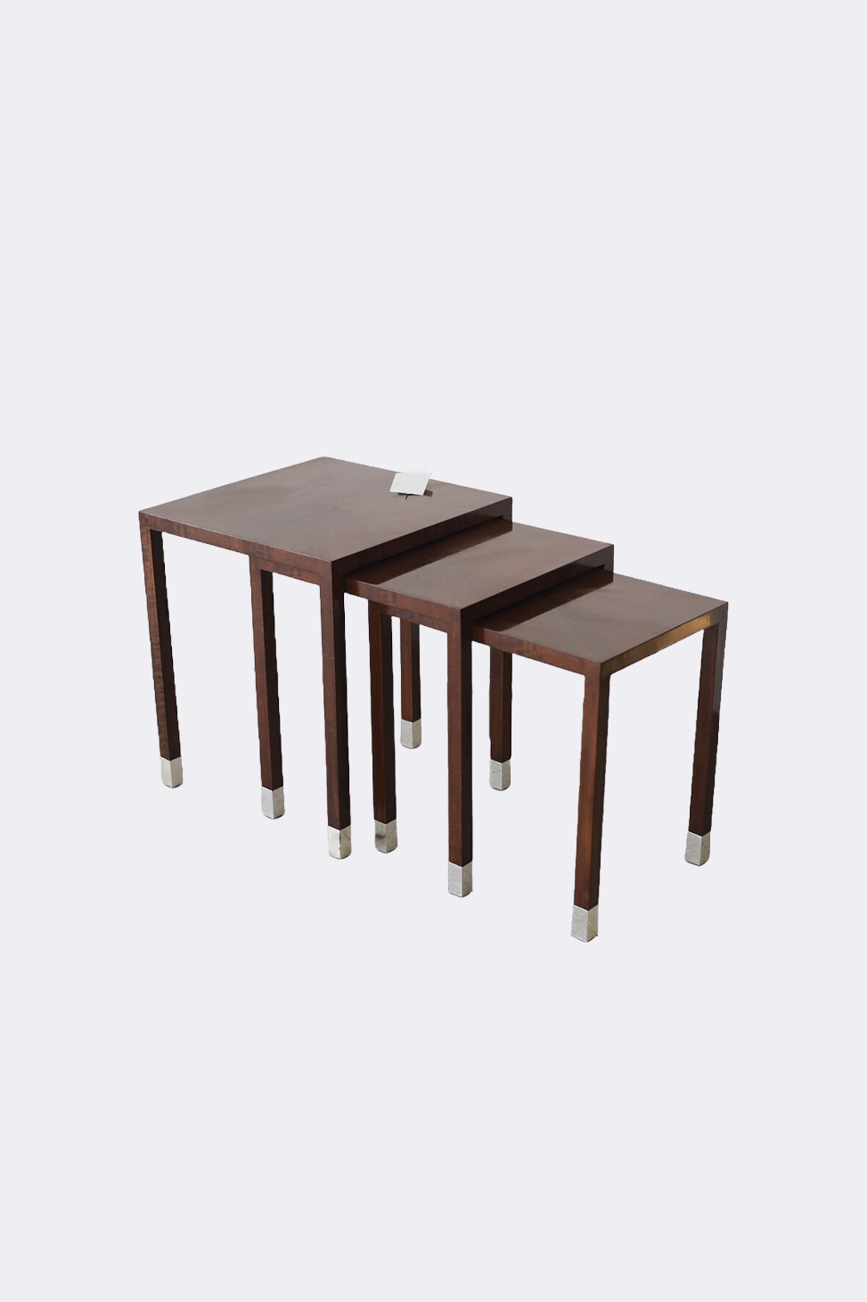 Modern Mahogany Nesting Table Set of 3