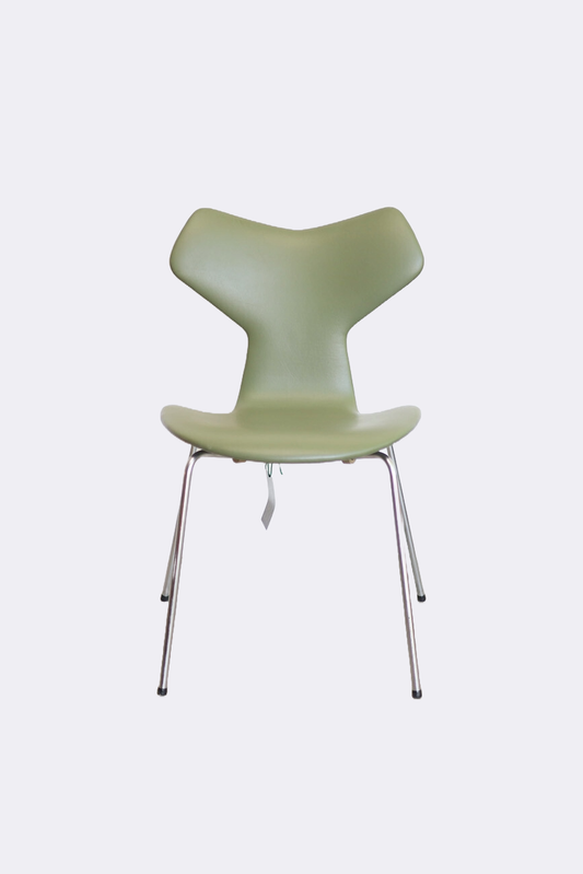 Fritz Hansen Grand Prix Chair - green leather