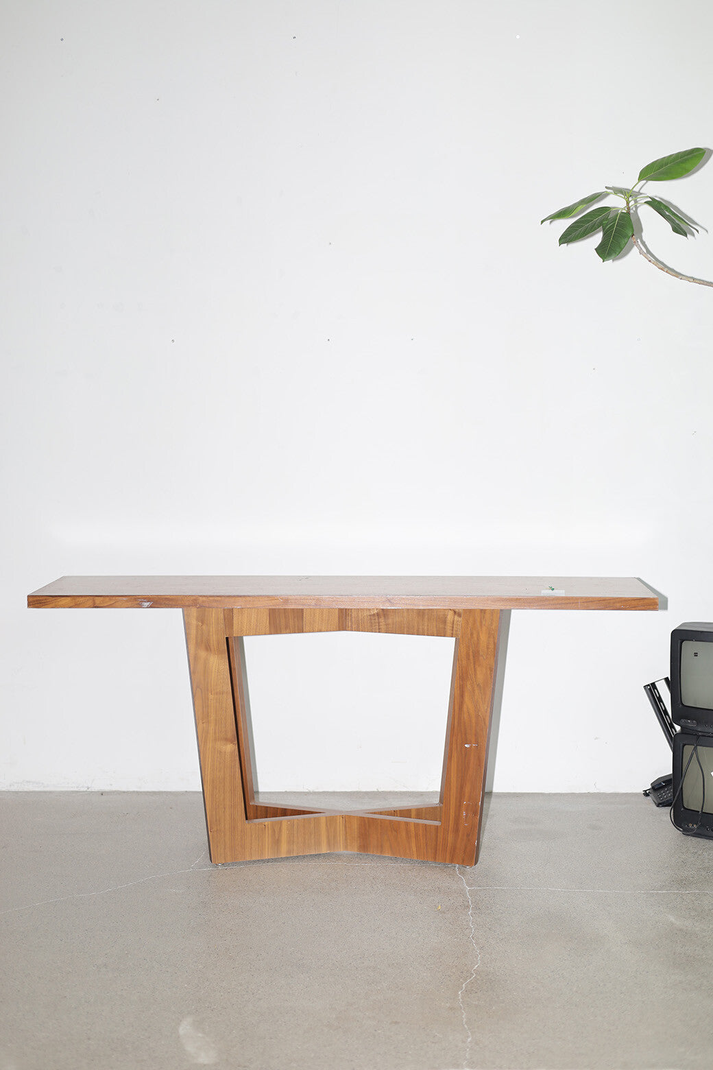 Vintage Walnut Console Table