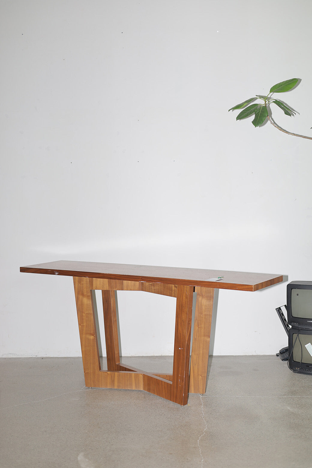 Vintage Walnut Console Table