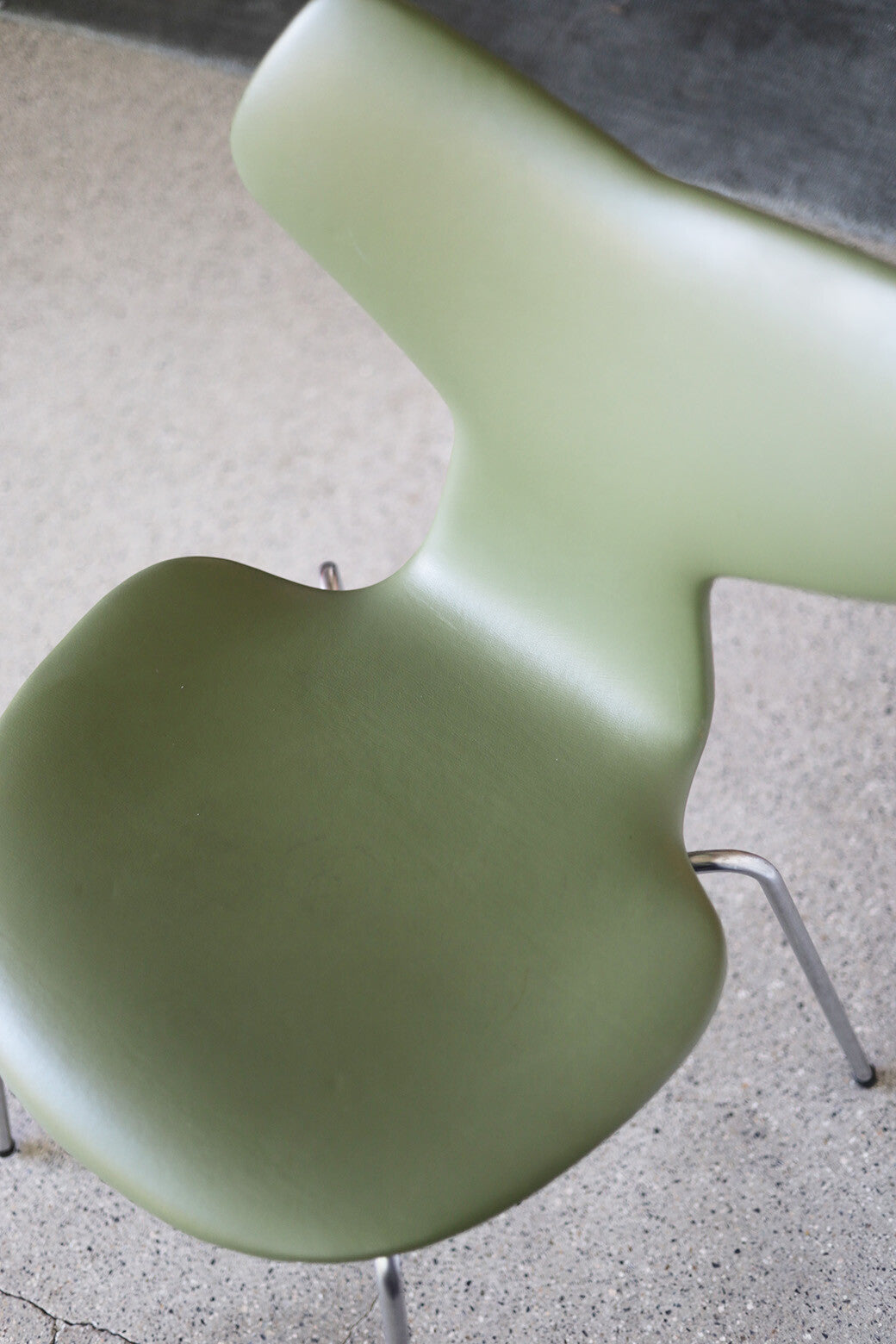 Fritz Hansen Grand Prix Chair - green leather