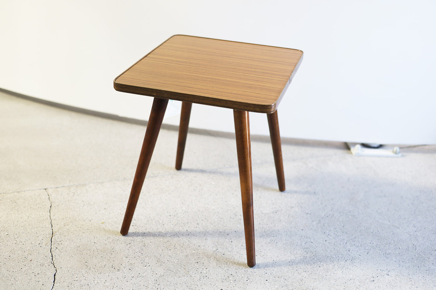 DUTCH SIDE TABLE, C.1950'S Tapered beech legs