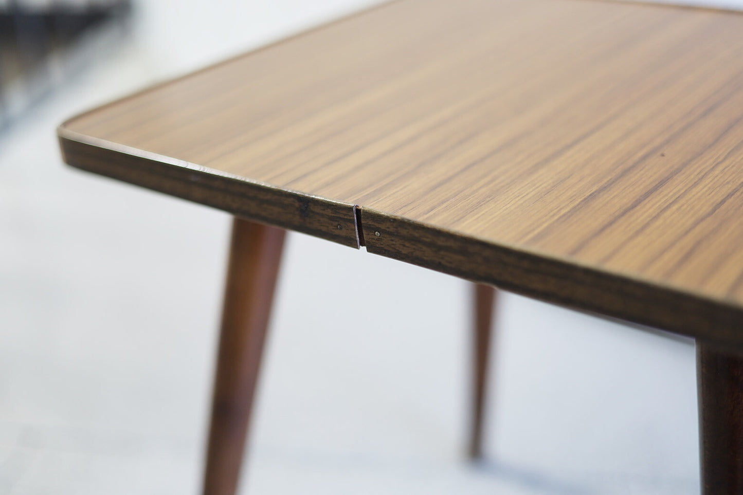 DUTCH SIDE TABLE, C.1950'S Tapered beech legs