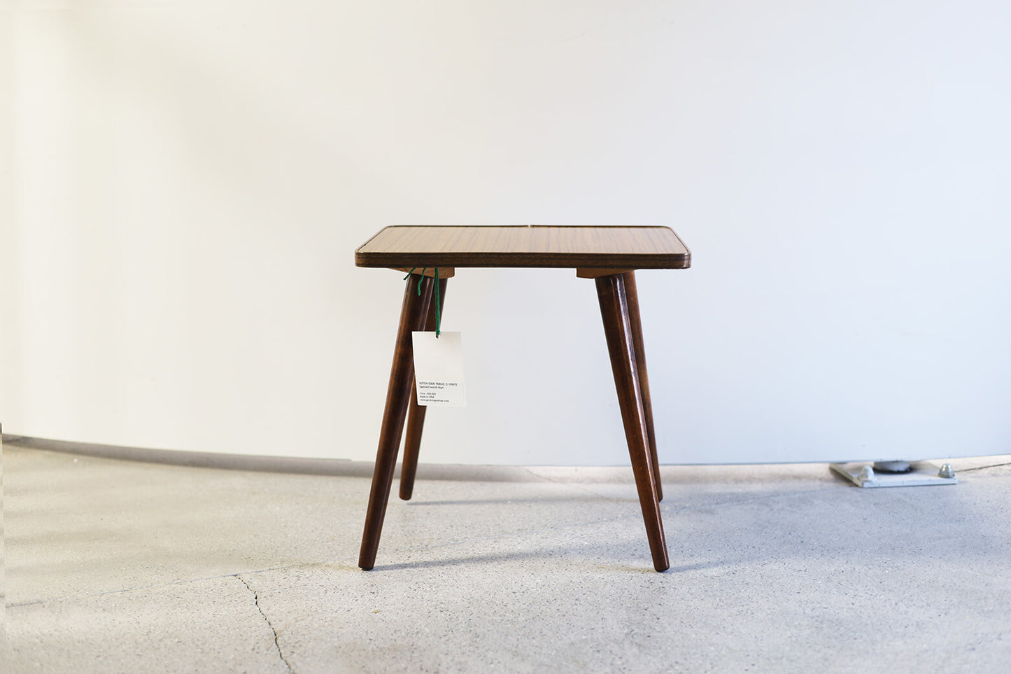 DUTCH SIDE TABLE, C.1950'S Tapered beech legs