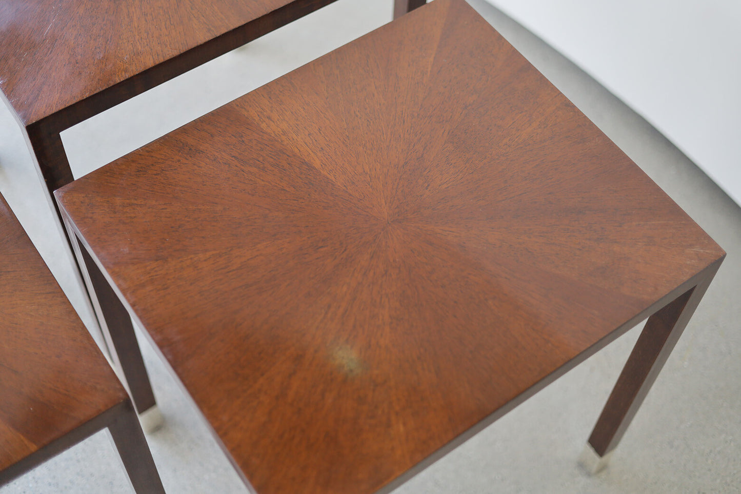 Modern Mahogany Nesting Table Set of 3